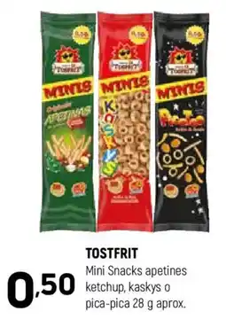 Coviran TOSTFRIT Mini Snacks apetines ketchup, kaskys o pica-pica oferta