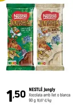 Coviran NESTLÉ Jungly Xocolata amb llet o blanca oferta