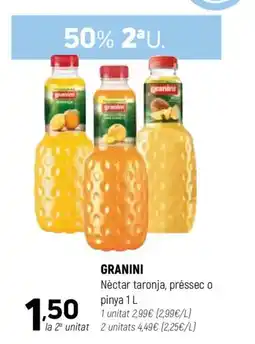 Coviran GRANINI Néctar taronja, préssec o pinya oferta