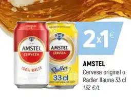 Coviran AMSTEL Cervesa original o Radler llauna oferta