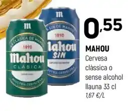 Coviran MAHOU Cervesa sense alcohol llauna oferta