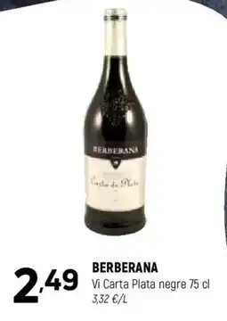 Coviran BERBERANA Vi Carta Plata negre oferta