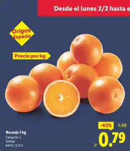 Lidl Naranja oferta