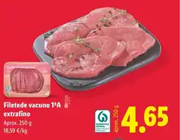Lidl Filetede vacuno 1ªA extrafino oferta