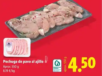 Lidl Pechuga de pavo al ajillo oferta