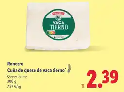 Lidl RONCERO Cuña de queso de vaca tierno oferta