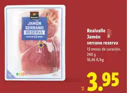 Lidl REALVALLE Jamón serrano reserva oferta