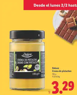 Lidl DELUXE Crema de pistachos oferta