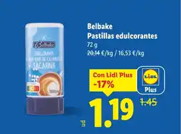 Lidl BELBAKE Pastillas edulcorantes oferta