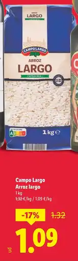 Lidl CAMPO LARGO Arroz largo oferta