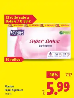 Lidl FLORALYS Papel higiénico oferta
