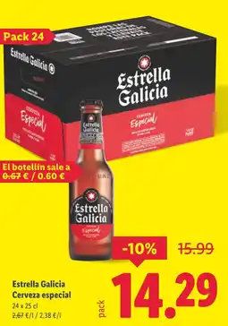 Lidl ESTRELLA GALICIA Cerveza especial oferta