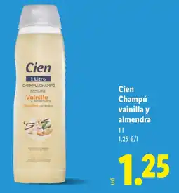Lidl CIEN Champú vainilla y almendra oferta