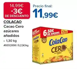 Costco Cola cao - cacao cero azucares anadidos oferta
