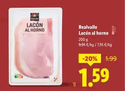 Lidl REALVALLE Lacón al horno oferta