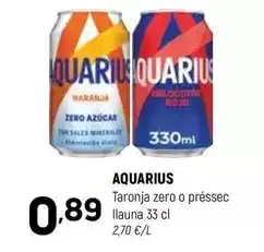 Coviran Aquarius - taronja zero o préssec llauna oferta