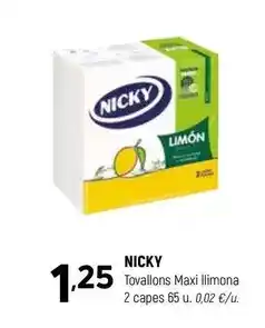 Coviran Nicky - tovallons maxi limona oferta