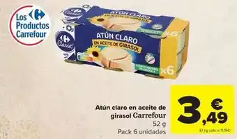 Carrefour - atun claro en aceite de girasol