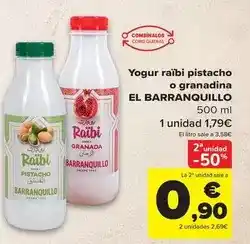 Carrefour Yogur raibi pistacho o granadina oferta