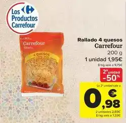 Carrefour Carrefour - rallado 4 quesos oferta