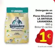 Carrefour Antigua usanza - detergente en polvo flores silvestres oferta