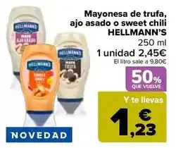 Hellmann's - mayonesa de trufa, ajo asado o sweet chili