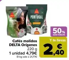 Carrefour Delta - cafes molidos origenes oferta