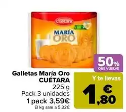 Carrefour Cuétara - galletas maría oro oferta