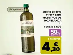 Carrefour Maestros de hojiblanca - aceite de oliva virgen extra oferta