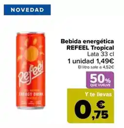 Carrefour Refeel - bebida energética tropical oferta