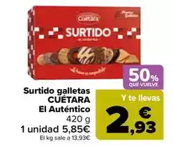 Carrefour Cuétara - surtido galletas el autentico oferta