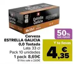 Carrefour Estrella galicia - cerveza 0,0 tostada oferta