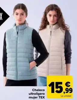 Carrefour Tex - chaleco ultraligero mujer oferta