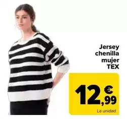 Carrefour Tex - jersey chenilla mujer oferta