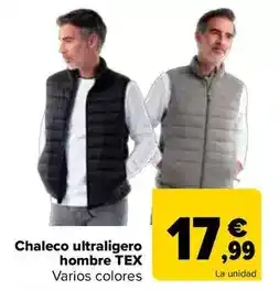 Carrefour Tex - chaleco ultraligero hombre oferta