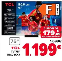 Carrefour Tcl - tv 75 75c71kx7 oferta