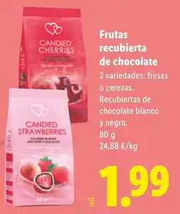 Lidl Frutas recubierta de chocolate oferta