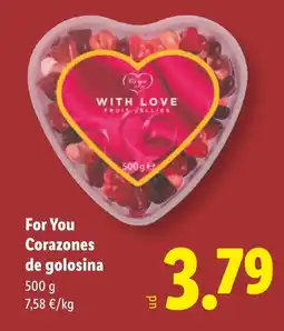 Lidl For You Corazones de golosina oferta