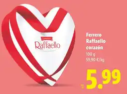 Lidl RAFFAELLO Ferrero corazón oferta