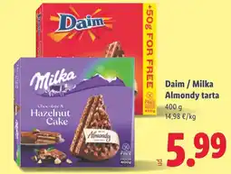 Lidl DAIM/MILKA Almondy tarta oferta