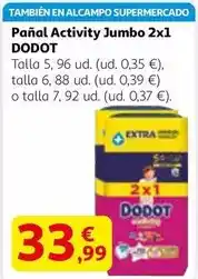 Alcampo Dodot - pañal activity jumbo oferta