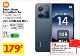 Alcampo Xiaomi - smartphone redmi note 14 oferta