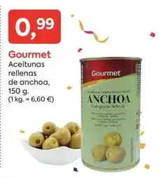 Suma Supermercados Gourmet - aceitunas rellenas de anchoa oferta