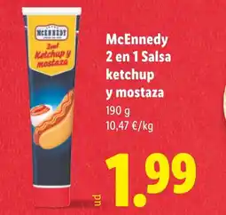 Lidl MCENNEDY 2 en 1 Salsa ketchup y mostaza oferta