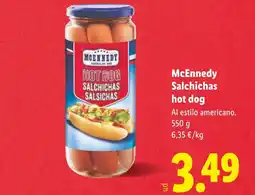 Lidl MCENNEDY Salchichas hot dog oferta