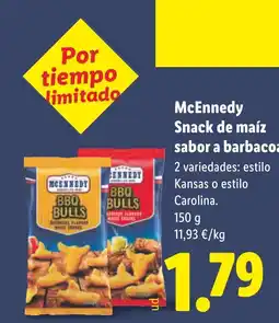 Lidl MCENNEDY Snack de maíz sabor a barbacoa oferta