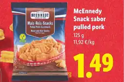 Lidl MCENNEDY Snack sabor pulled pork oferta