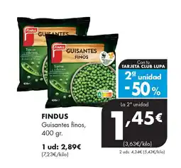 Supermercados Lupa FINDUS Guisantes finos oferta