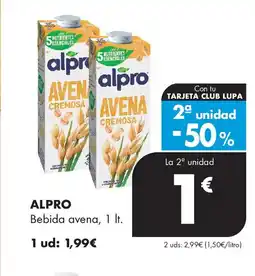 Supermercados Lupa ALPRO Bebida avena oferta