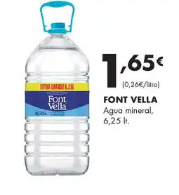 Supermercados Lupa FONT VELLA Agua mineral oferta